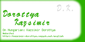 dorottya kazsimir business card